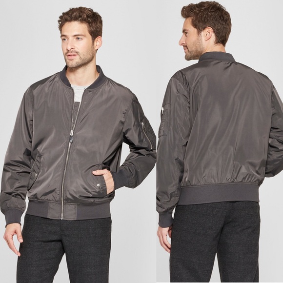 Goodfellow & Co Other - Men’s Goodfellow Matte Bomber Jacket In Gray